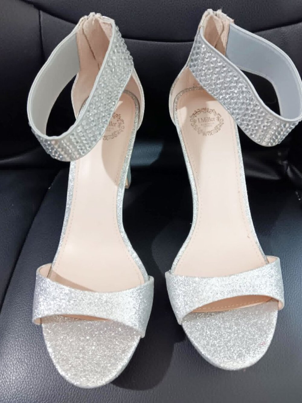 L. Miller Silver Glitter Sandal